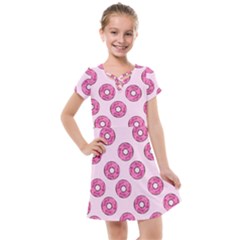 Sprinkled Donuts On Pink Kids  Cross Web Dress by FunDressesShop