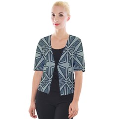 Abstract Pattern Geometric Backgrounds Cropped Button Cardigan by Eskimos