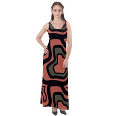 Abstract Pattern Geometric Backgrounds Sleeveless Velour Maxi Dress by Eskimos