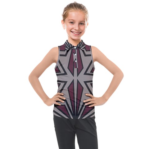 Abstract Pattern Geometric Backgrounds Kids  Sleeveless Polo Tee by Eskimos