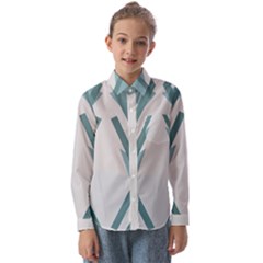 Abstract Pattern Geometric Backgrounds Kids  Long Sleeve Shirt by Eskimos