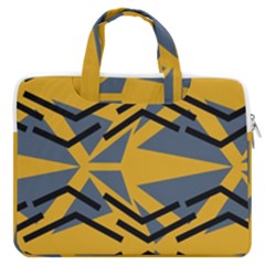 Abstract Pattern Geometric Backgrounds Macbook Pro13  Double Pocket Laptop Bag by Eskimos