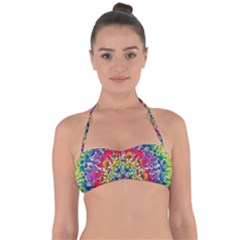 Rainbow Mushroom Mandala Halter Bandeau Bikini Top by steampunkbabygirl