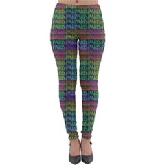 Paris Words Motif Colorful Pattern Lightweight Velour Leggings by dflcprintsclothing