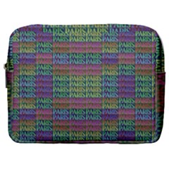 Paris Words Motif Colorful Pattern Make Up Pouch (large) by dflcprintsclothing