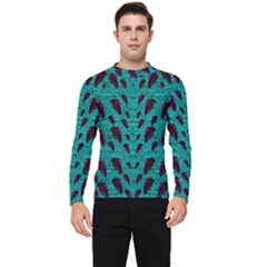 Leaves On Adorable Peaceful Captivating Shimmering Colors Men s Long Sleeve Rash Guard by pepitasart