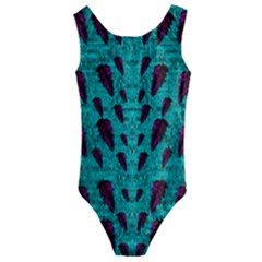 Leaves On Adorable Peaceful Captivating Shimmering Colors Kids  Cut-out Back One Piece Swimsuit by pepitasart