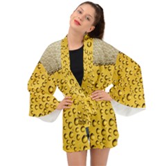 Beer Bubbles Long Sleeve Kimono by Wegoenart