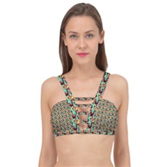 Color Spots Cage Up Bikini Top by Sparkle