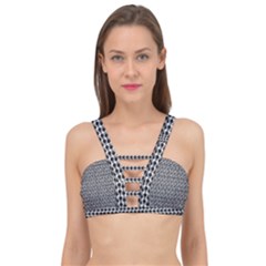 Diamond Pattern Cage Up Bikini Top by Sparkle