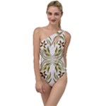 Folk flowers print Floral pattern Ethnic art To One Side Swimsuit