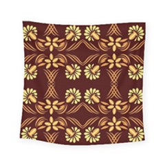 Folk Flowers Print Floral Pattern Ethnic Art Square Tapestry (small) by Eskimos