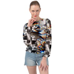 Rainbow Assault Banded Bottom Chiffon Top by MRNStudios