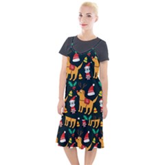 Funny Christmas Pattern Background Camis Fishtail Dress