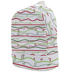 Scribble-pattern Zip Bottom Backpack
