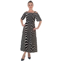 Pattern Shoulder Straps Boho Maxi Dress  by artworkshop
