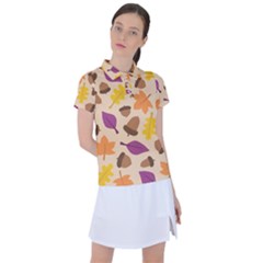 Seamless Verson Of Fal Pattern Women s Polo Tee