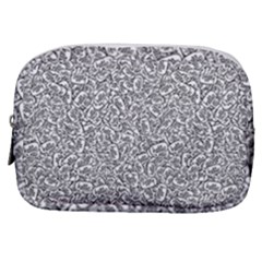 Black And White Hello Text Motif Random Pattern Make Up Pouch (small) by dflcprintsclothing