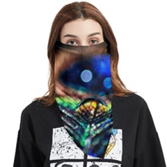 Peacock Feather Drop Face Covering Bandana (triangle) by artworkshop