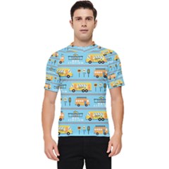 Buses-cartoon-pattern-vector Men s Short Sleeve Rash Guard by Jancukart