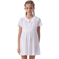 White Plain Kids  Asymmetric Collar Dress by FunDressesShop