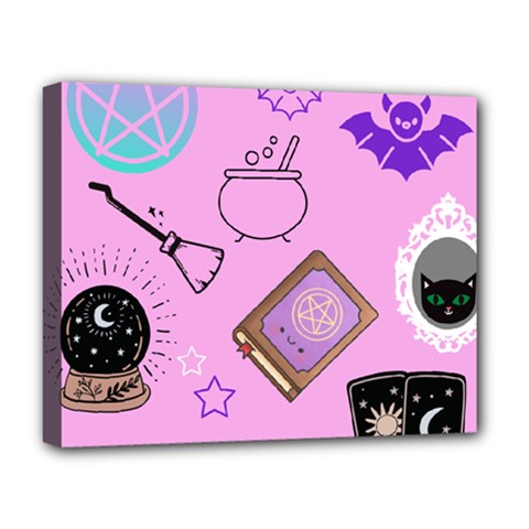 Pastel Goth Witch Pink Deluxe Canvas 20  X 16  (stretched) by InPlainSightStyle