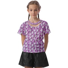 Pink Ghost Kids  Front Cut Tee by InPlainSightStyle