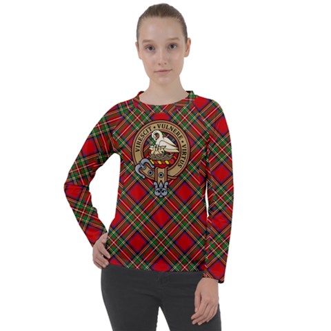 Stewart Crest Women s Long Sleeve Raglan Tee by sifis