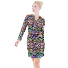 Character Disney Stained Button Long Sleeve Dress by artworkshop