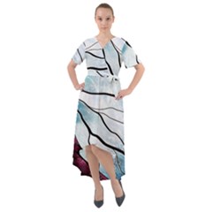 Anna Disney Frozen Stained Glass Front Wrap High Low Dress by artworkshop