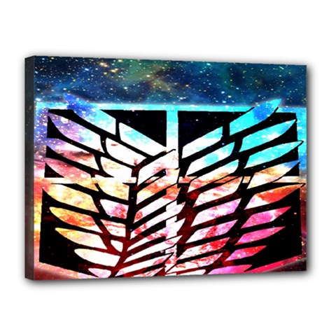 Attack On Titan Shingeki Galaxy Canvas 16  X 12  (stretched) by artworkshop