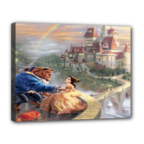 Beauty And The Beast Castle Canvas 14  X 11  (stretched) by artworkshop