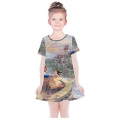 Beauty And The Beast Castle Kids  Simple Cotton Dress by artworkshop