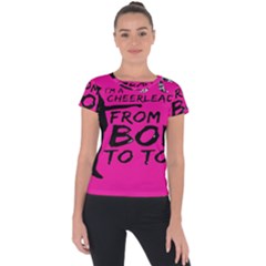 Bow To Toe Cheer Short Sleeve Sports Top  by artworkshop