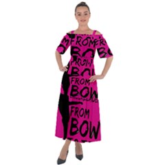 Bow To Toe Cheer Shoulder Straps Boho Maxi Dress  by artworkshop