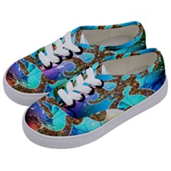 Browning Deer Glitter Galaxy Kids  Classic Low Top Sneakers by artworkshop