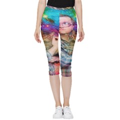 Bubbles Trailer Park Boys Inside Out Lightweight Velour Capri Leggings  by artworkshop