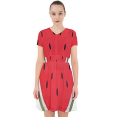 Watermelon Pillow Fluffy Adorable In Chiffon Dress by artworkshop