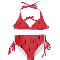 Watermelon Pillow Fluffy Kids  Classic Bikini Set by artworkshop