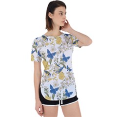 Birds Pattern Perpetual Short Sleeve T-shirt by Sparkle