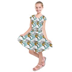 Birds Kids  Short Sleeve Dress