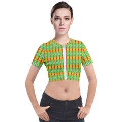 Neon Angles Short Sleeve Cropped Jacket by Thespacecampers