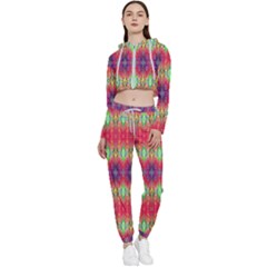 Psychedelic Synergy Cropped Zip Up Lounge Set by Thespacecampers