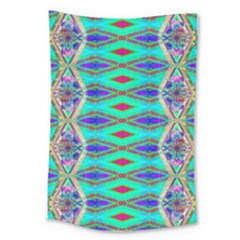 Techno Teal Large Tapestry