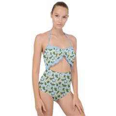 Dolmadakia Scallop Top Cut Out Swimsuit by sifis