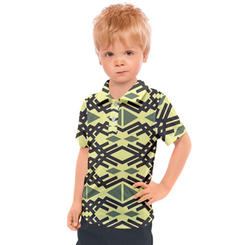 Abstract Pattern Geometric Backgrounds Kids  Polo Tee by Eskimos