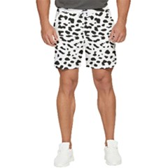 Black And White Leopard Dots Jaguar Men s Runner Shorts by ConteMonfrey