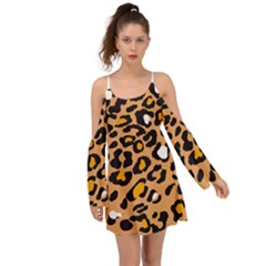 Leopard Jaguar Dots Kimono Sleeves Boho Dress by ConteMonfrey