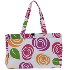 Colorful Seamless Floral, Flowers Pattern Wallpaper Background Canvas Work Bag by Amaryn4rt