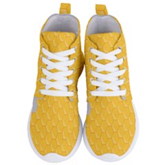 Hexagons Yellow Honeycomb Hive Bee Hive Pattern Women s Lightweight High Top Sneakers by artworkshop